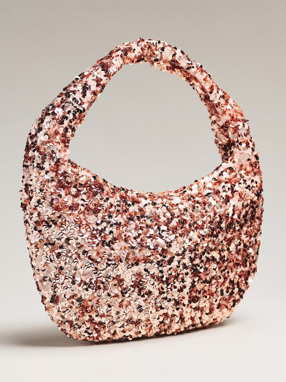 Anthropologie Paillette Sequin Crescent Bag